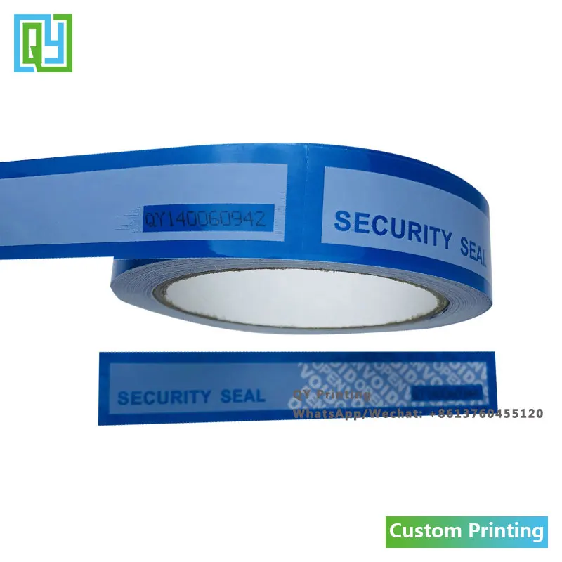 25mmx30m/Roll Tamper Evident Tape Envelope Box Sealing Tapes Warranty Void Open Security Seal Perforated Serial Number Seals