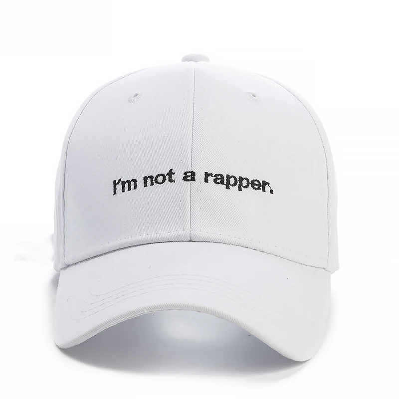 High Quality Brand Letter i'm not a rapper Snapback Cap Cotton Baseball Cap For Adult Men Women Hip Hop Dad Hat Bone Garros