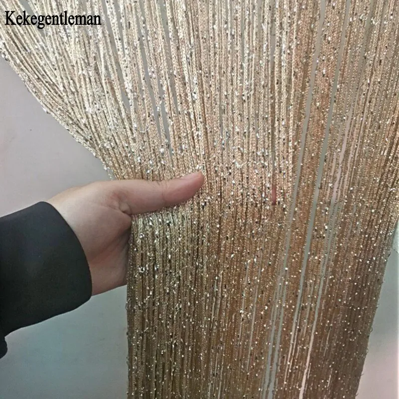 3x2.6m zasłona sznurkowa błyszczące Tassel linii zasłony parawan do drzwi, okien zasłony wystrój salonu Valance
