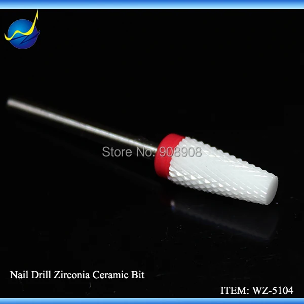 

Large Tapered Fine 3/32'' White Ceramic Foot Calluses Bit Nail Drill Bit for Nail Art Salon Manicure Pedicure Care Micromotor