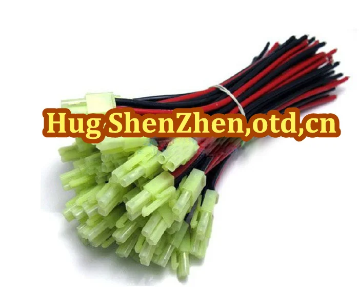 100pcs Green Mini.TAMIYA EL4.5 EL4.5mm Male Female Connector with 18AWG Wire  connector cable 200mm Free shipping