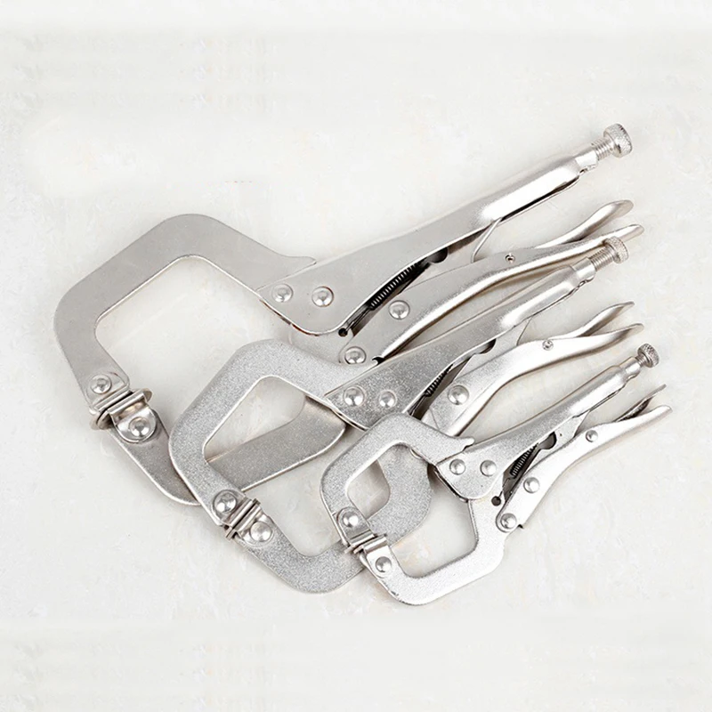 Arm Precision Clamping Tool C Type Locking Pliers Vise Grip Pliers Lock Wrench Electrode Holder Woodworking Clamps Clips