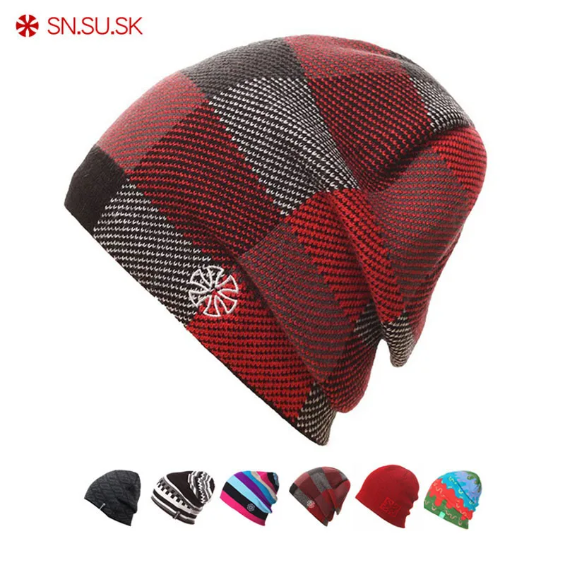 Men Women Sport Caps Skullies Gorros Bonnet Beanie Cap Winter Hat Warm Knitted Beanies Hiking Hats