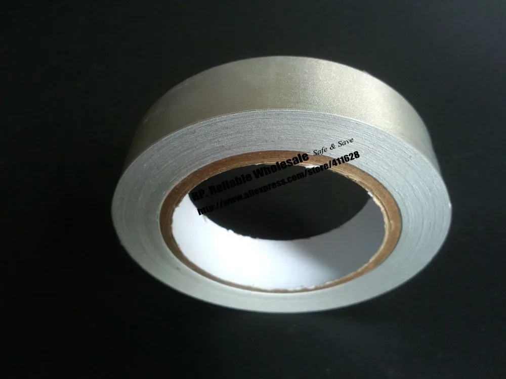 

1x 40mm* 20 meters Silver Single Sided Conductive Fabric Cloth Adhesive Tape Laptop/Notebook Components EMI Shielding