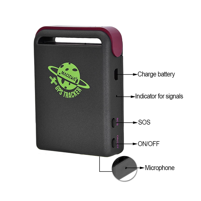 Mini TK102B GPS Tracker Real-time Vehicle GSM GPRS Car Trackers Tracking Locator Device with car charger battery