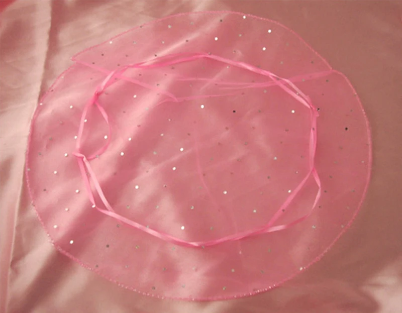 35cm 50pcs Pink Candy Bags For Wedding Round Christmas Organza Bags Gift Packaging Bags Women Drawstring Bag Package Display