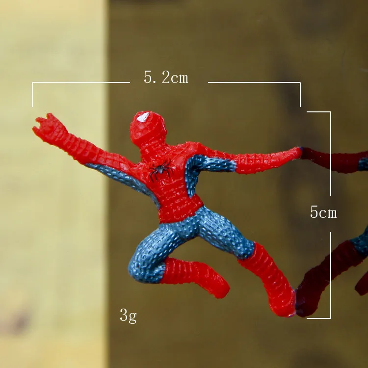 6pcs/set Mini Spider-Man Figure The Avengers Spiderman Spider Man PVC Action Figure Toys Children Gifts