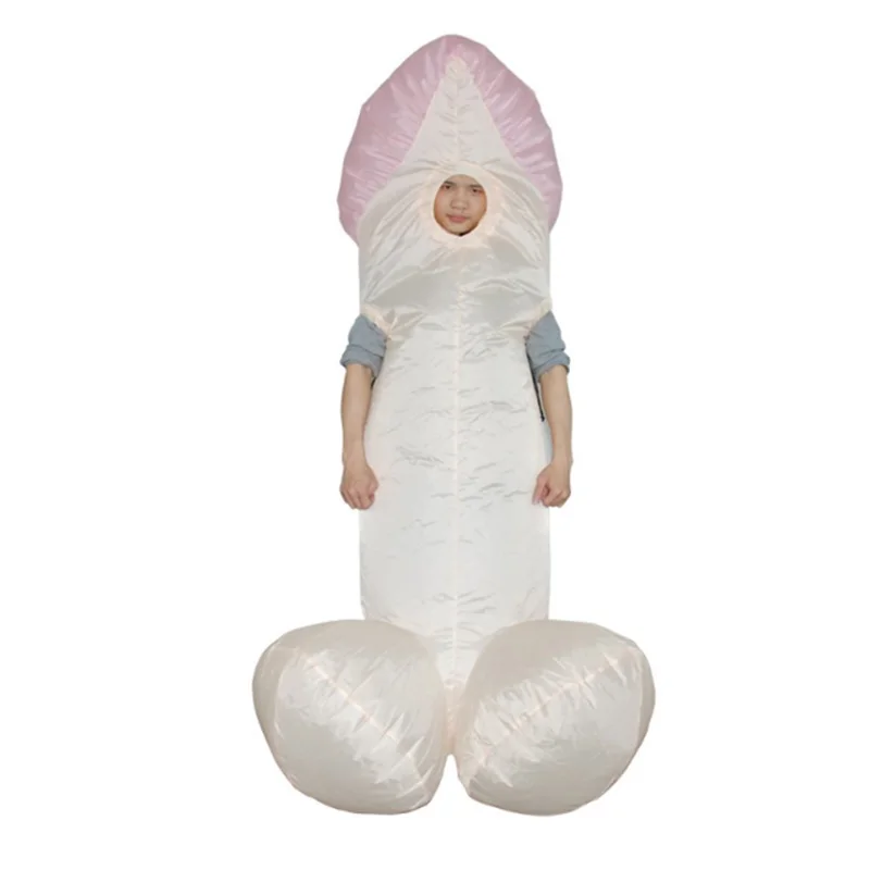 Costume adulto della mascotte di Halloween per uomo donna costumi gonfiabili Sexy del pene Costume Dick tuta divertente dinosauro vestito Cosplay