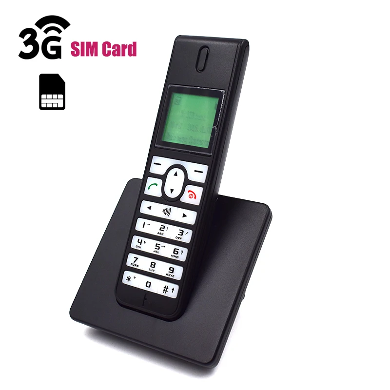 2G 3G GSM Wireless Home Fixed Phone With SIM Card SMS Backlight LED Screen Radiotelephones Wireless Telephone For House