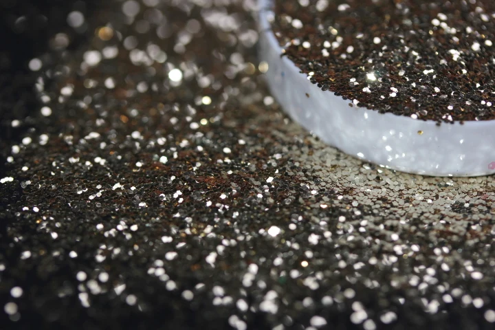015 ( 0.5 mm ) Solvent Resistant Cosmetic Grade Glitter Dust Hex  10g