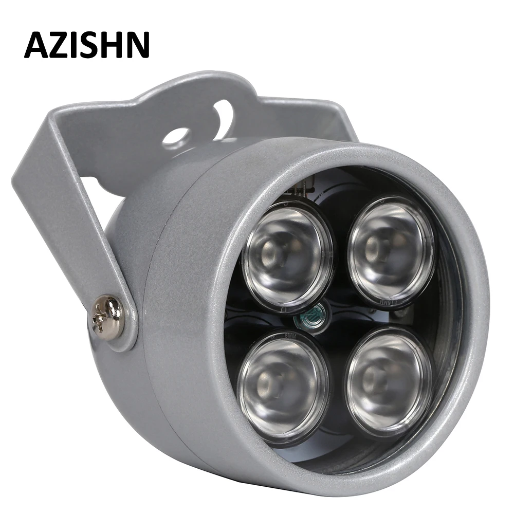 

AZISHN CCTV LEDS 4 array IR led illuminator Light IR Infrared waterproof Night Vision CCTV Fill Light For CCTV Camera ip camera