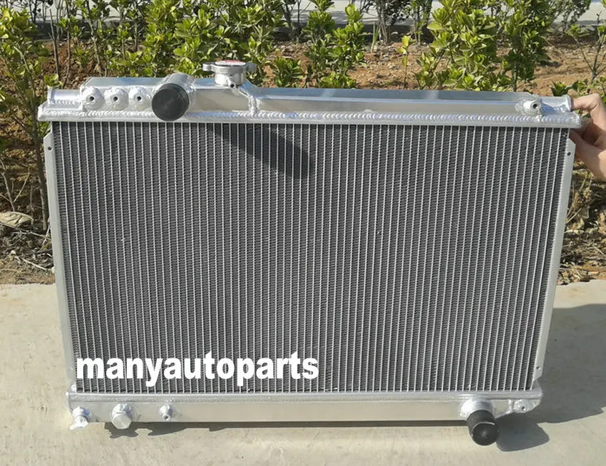 3 صفوف مشعاع ألومنيوم لتويوتا سوبرا المحلق عاليا MK3 7M-GTE + 2 المشجعين 1986-1992 87 88 89 90 91 952