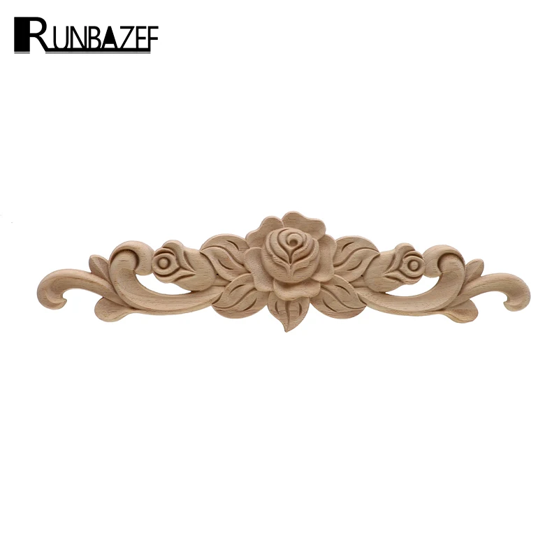 

The Unpainted Wood Carving Stamp Applique Decorative Crafts Furniture Closet Door Frame