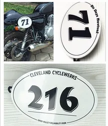 모토 카페 레이서 트래커 스크램블러용 테이블 번호판, MOTO4U 2 개