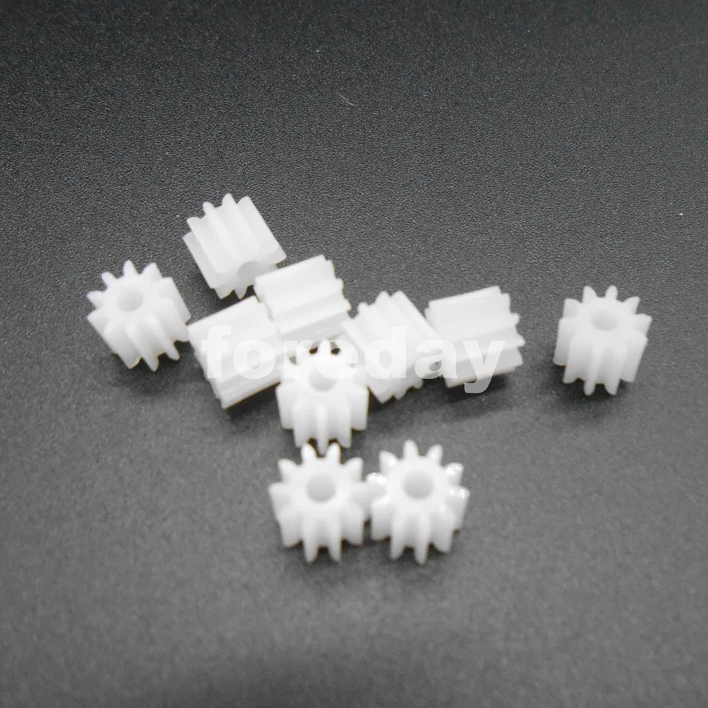 NEW 100pc Plastic Spur Gear (102A) 4.8X6 H:D  0.5 Modulus T=10 Aperture: 2mm DIY Model Accessories 10T *FD267X10