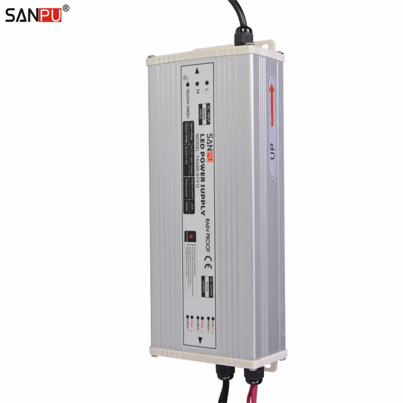 

SANPU Transformer 220v 12v 600w 50a Rainproof IP63 Constant Voltage Single Output Switch Power Supply Driver for LED Strip Light