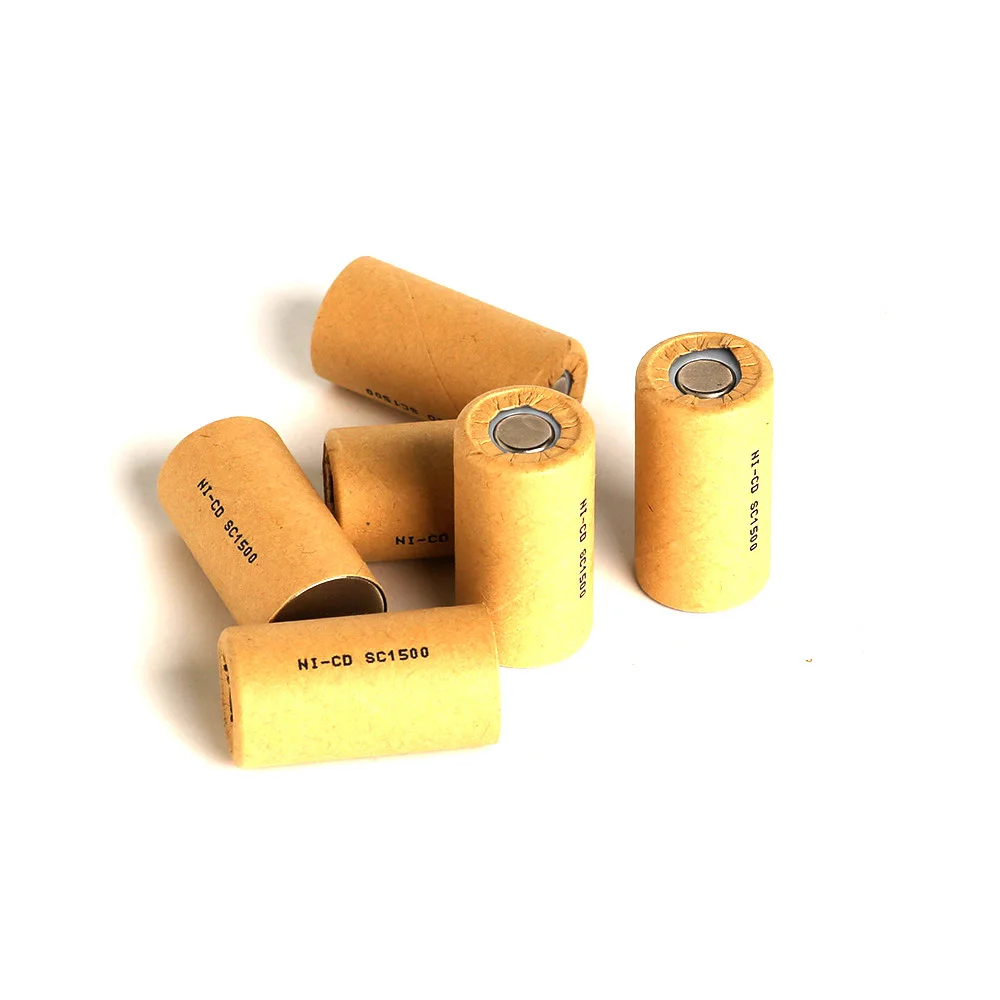 

Ni-CD 1500mAh 15pcs SC1.5Ah Power Cell,rechargeable battery cell,power tool battery cell,discharge rate 10C-15C