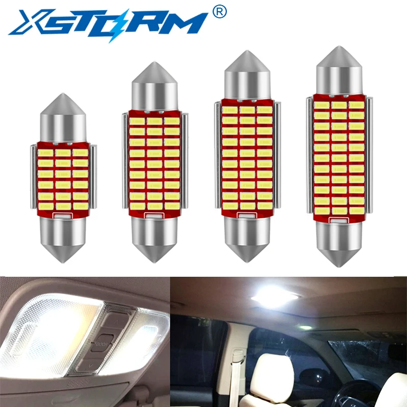 1Pc C5W LED C10W Car Interior Lights Canbus Festoon 31mm 36mm 39mm 42mm LED Bulbs Dome Light Reading Auto Lamp 12V 6000K White