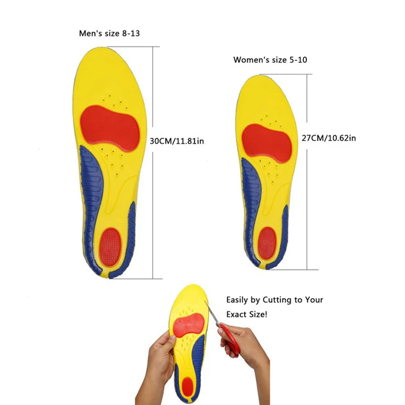 男性と女性のための整形外科用靴の中敷き,足底筋膜炎のためのフットケア,通気性のある靴の中敷き
