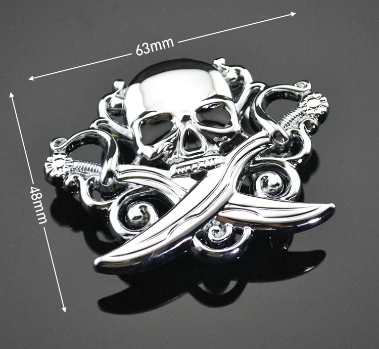 High quality skull belt buckle with metal silver finish Punk rock style for men's belt Fit 3.5cm snap on belt Jeans accessories