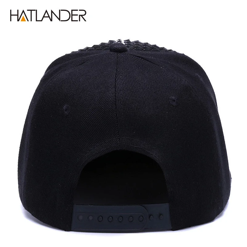 [HATLANDER]Personality sequins baseball caps flat brim outdoor hats girls boy bling Punk snapback cap Jazz Rock cool hip hop cap