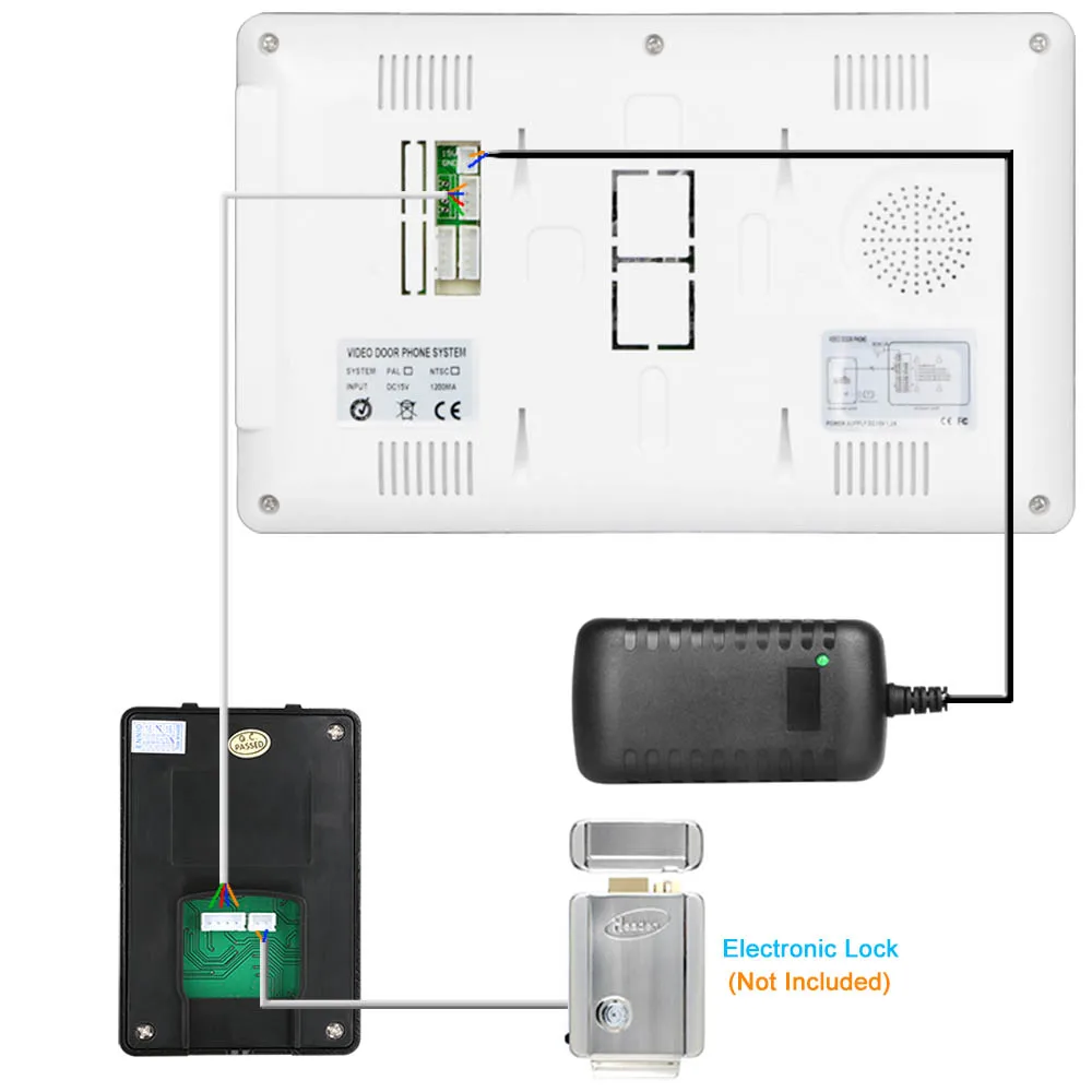 Imagem -04 - Nova Campainha de Intercomunicação Visual Tft Lcd com Fio Sistema de Telefone de Porta de Vídeo Monitor Interno 700tvl Suporte para Câmera ir Externa