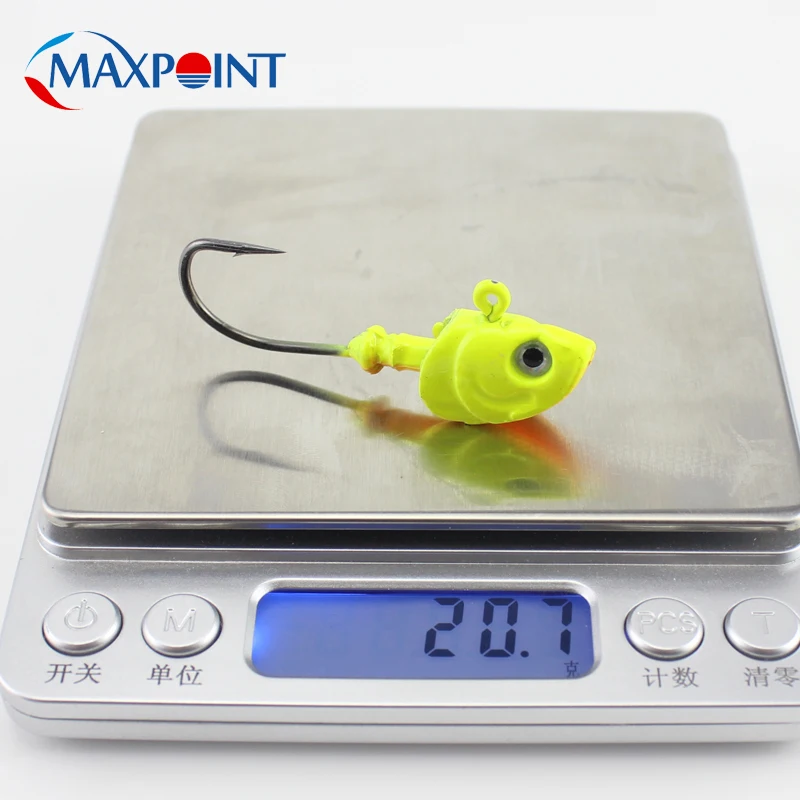 Soft Baits Jig Head 20g 26g Inshore Seabass Fishing Hooks Colors Jig Head with 3D eyes Fishing Lures Swimbait Jigs 2pcs/pk