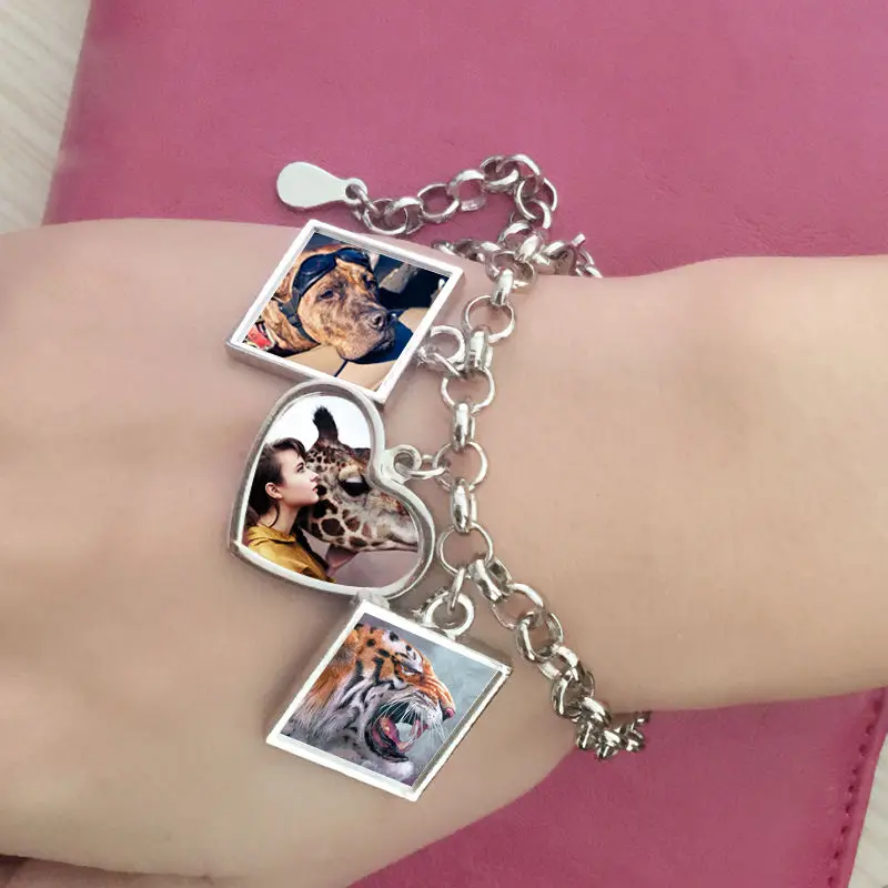 

sublimation blank chain link bracelets print private custom your design thermal transfer printing fashion bracelet