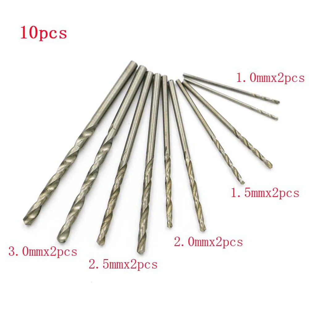 11PCS Precision Mini Micro Aluminum Drill Hand Keyless Chuck Micro Twist Hand Drill Bits Rotary Tool Wood Woodworking Drilling