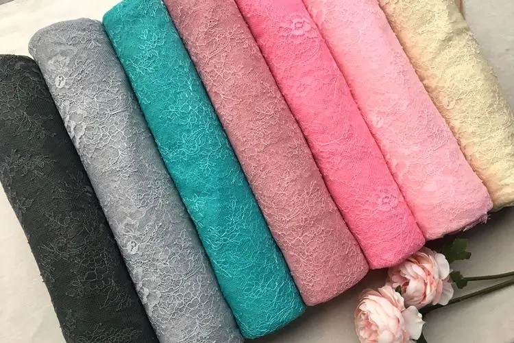 3 mt/teile Exquisite Frankreich Wimpern Spitze Stoff Weiß Handgemachte Diy Vorhang Dekorative 150 CM Breite Kleidung Zubehör RS122 – Detail 4