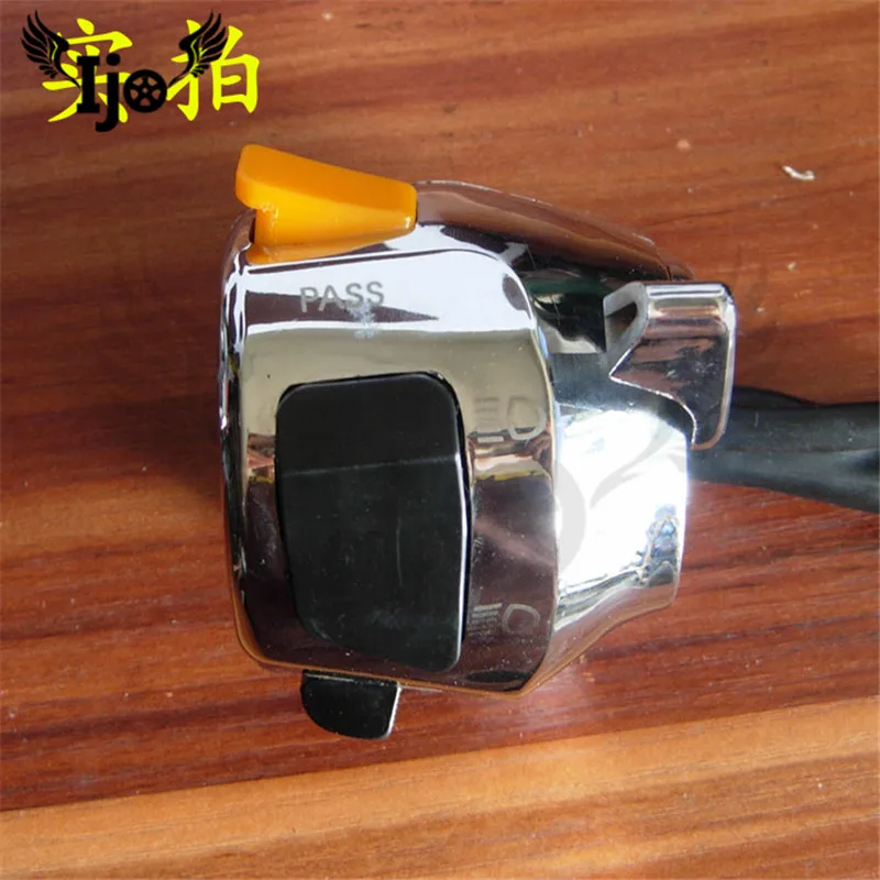 22MM metal silver chrome motorcycle switch for Harley honda suzuki yamaha motorbike control electric tricycle moto controller