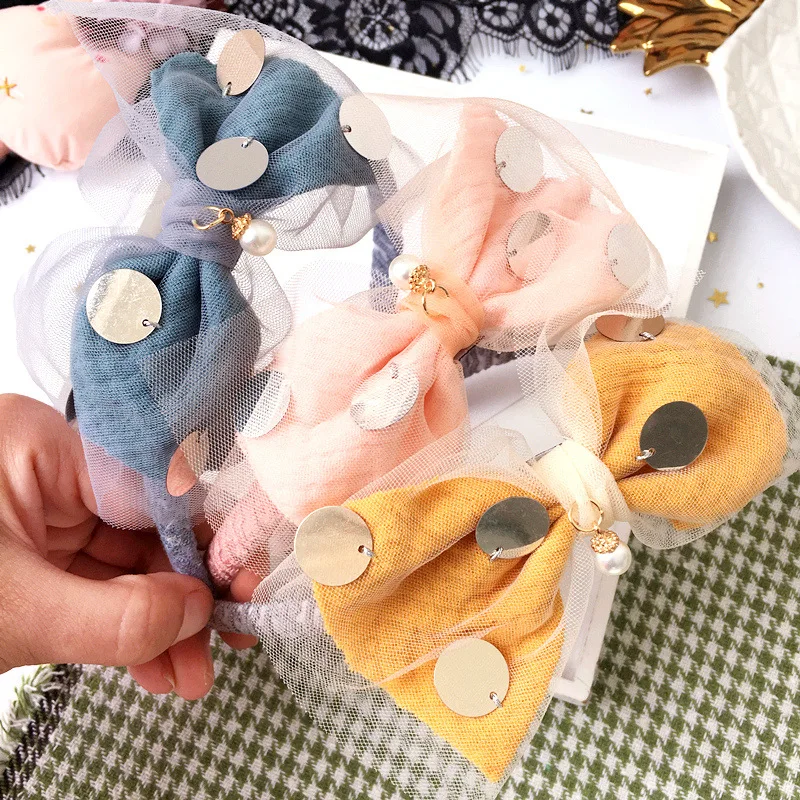 

Kids Lovely Sequins Hair Hoop Bow Lace Headband Hairband for Children Girls Hair Band princess Hair Accessories