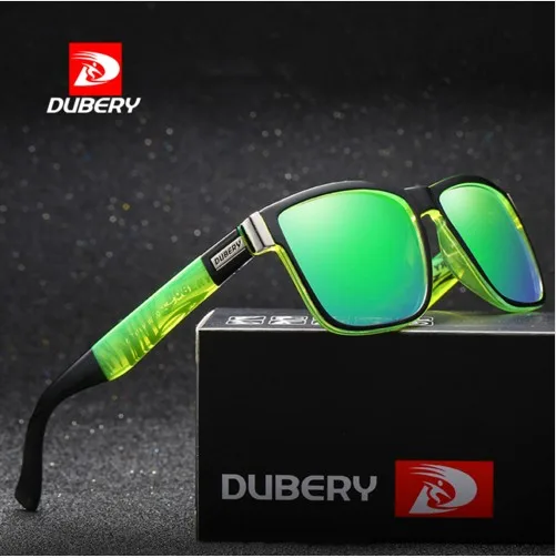 DUBERY, gafas de sol polarizadas de diseño de marca, gafas de sol para hombre, gafas de sol Vintage para hombre, gafas de sol Spuare con espejo de verano 518