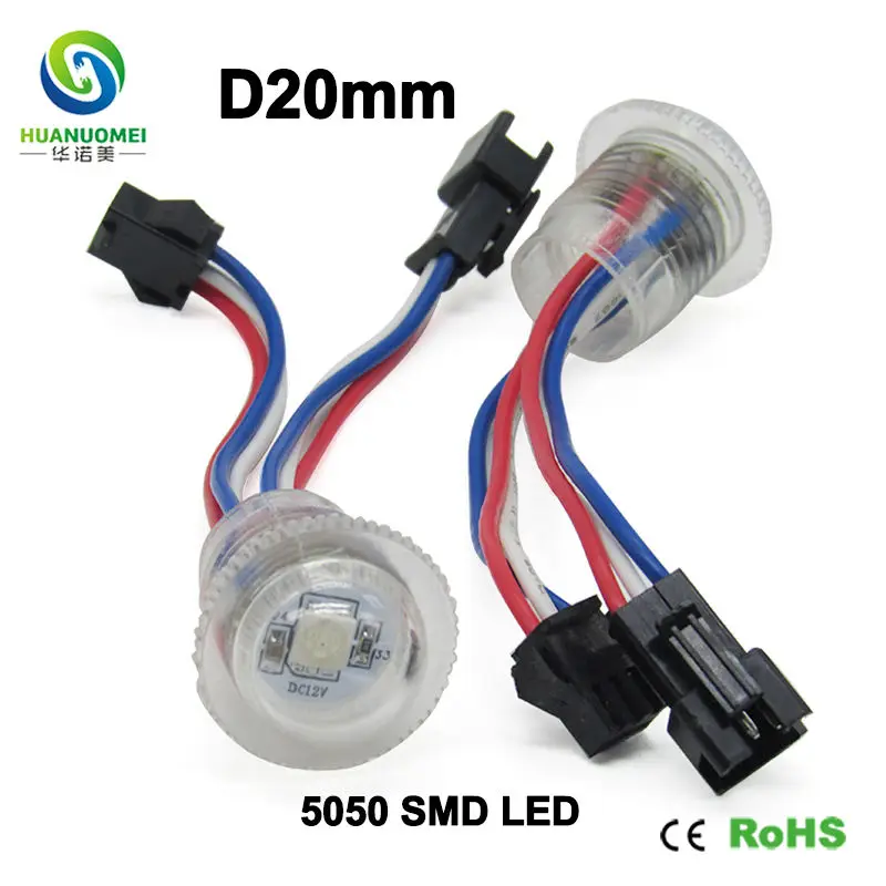 

Addressable DC12V 20mm UCS1903 RGB Pixel LED Module Light Source 5050 SMD Waterproof Amusement Ride Park Digital Bulb