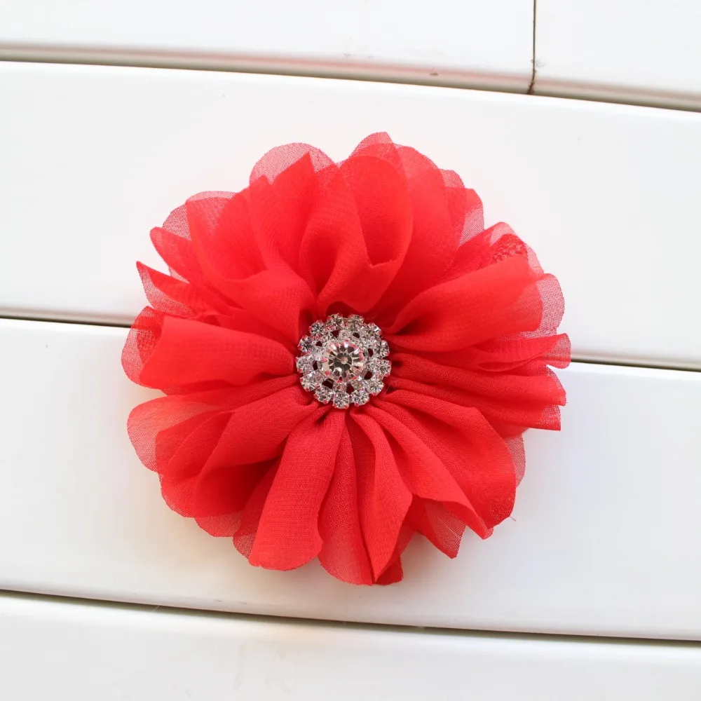 

9cm Girl hair flower Ballerina Flowers Chiffon Flowers,Fabric Flowers For Headbands,Hair Accessories 60pcs