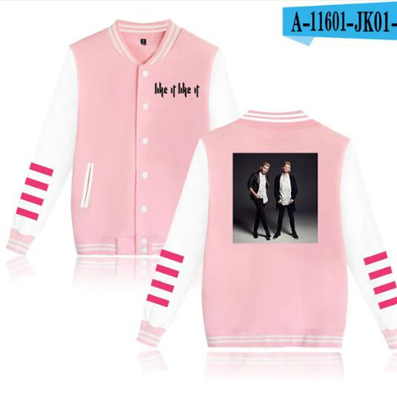 Twins Marcus And Martinus Baseball Uniform Bomber Jacket Women Men Streetwear Hip Hop Long Sleeve Fleece Pink Hoodie Sweatshirt