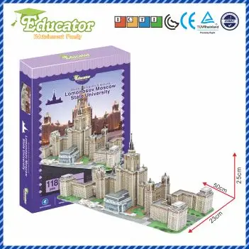 

Model 3D Educator puzzle Buliding model Lomonosov Moscow State University Russia DIY Game