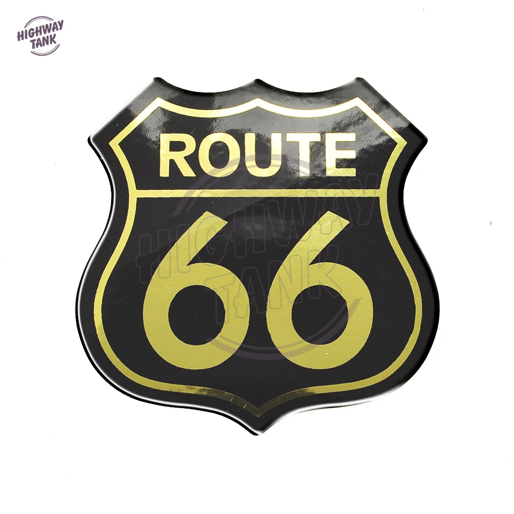 Autocollants de moto 3D pour Harley, Yamaha, Honda, Suzuki, Kawasaki, BMW, The Historic Route 66 Sticker Case, America, US