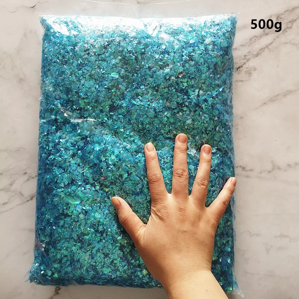 500 g Bonbonpapier, 15 Farben, Muschelpapier, Schleimfüller, Tonspielzeug, DIY-Schleimzubehör, Dekor, Gelee, Schlamm, Handgummi, Ton, Kind – Detail 1