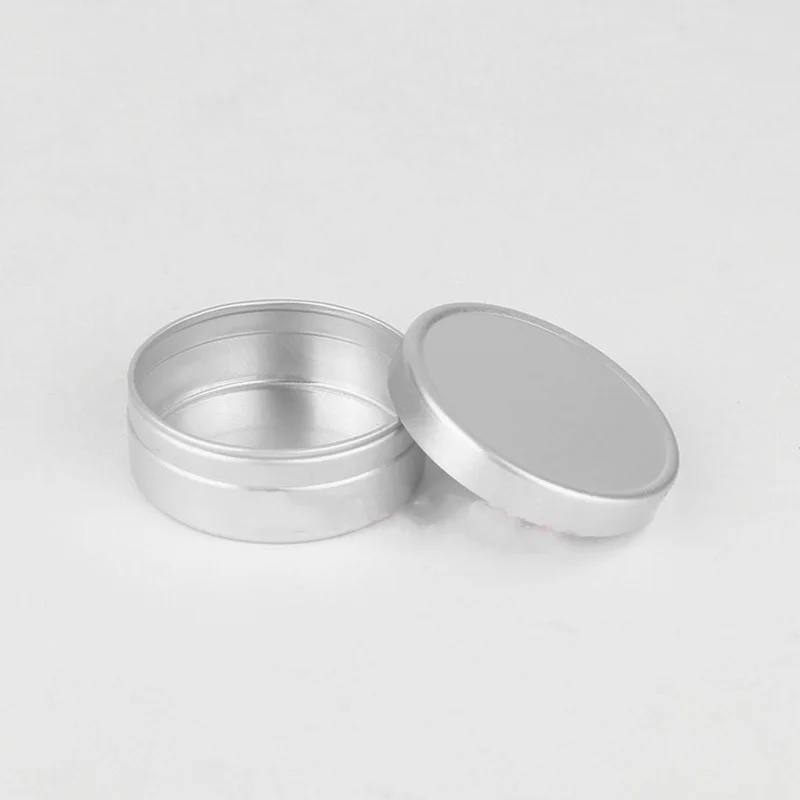 

100pcs/lot 15g Empty Aluminum Lip Gloss Container 15ml Lipstick Tube Sample Jar Round Tin Lip Balm Case ointment tin can pot