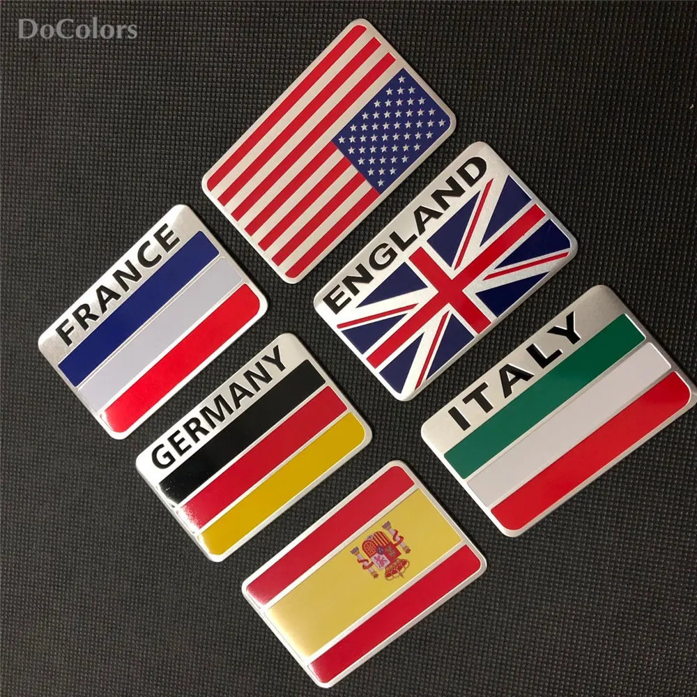 DoColors Car-Styling National Flag Stickers For FIAT 500 Coroma Panda Idea Freemont Cross Uno Palio Tipo EVO