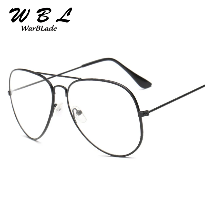 WarBLade Vintage Luxury Reading Glasses Frames Brand Clear Lens Glasses Frame Women Oversize Gold Eyewear Men Pilot Spectacle