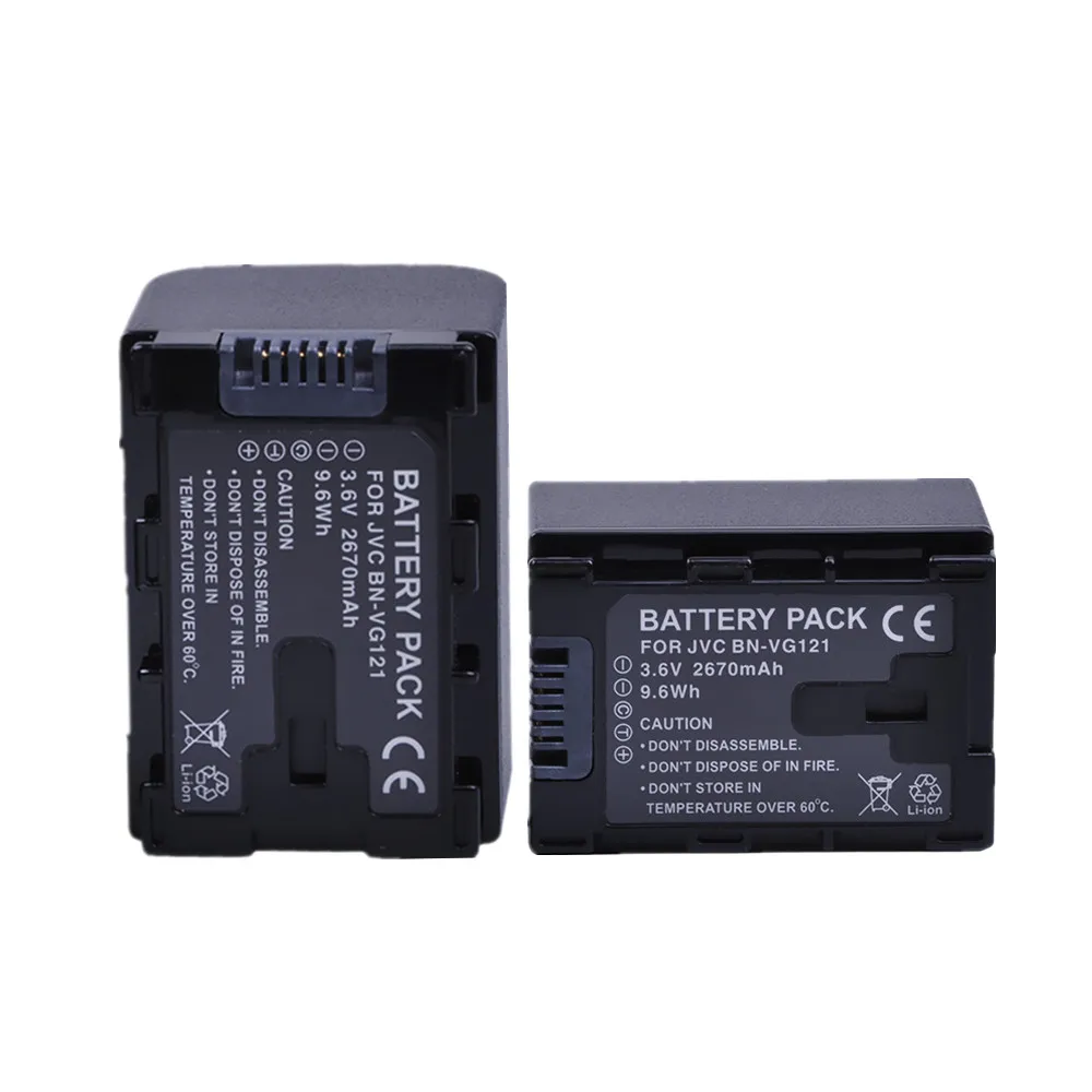 

Batmax 2pc BN-VG121 VG121 BNVG121 Camera Battery for JVC GZ-HD620 GZ-HD500 GZ-HM320 GZ-HM550 GZ-HM860 GZ-HM960 GZ-HM9