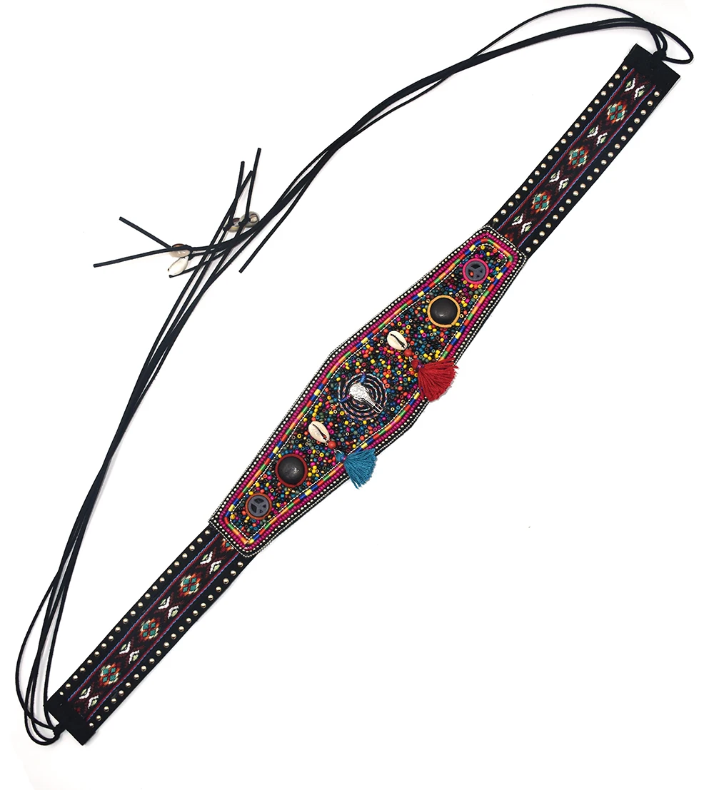 Gypsy Tauren Charms Ethnic Belt Belly Chain Dance Body Chain Ethnic Sash Casual Waist Belt Dresse Retro Black Leather Belts
