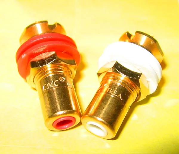 Free Shipping CMC816u 816-U-G CMC-816-U-G Connector RCA Sockets 24K Gold Plated