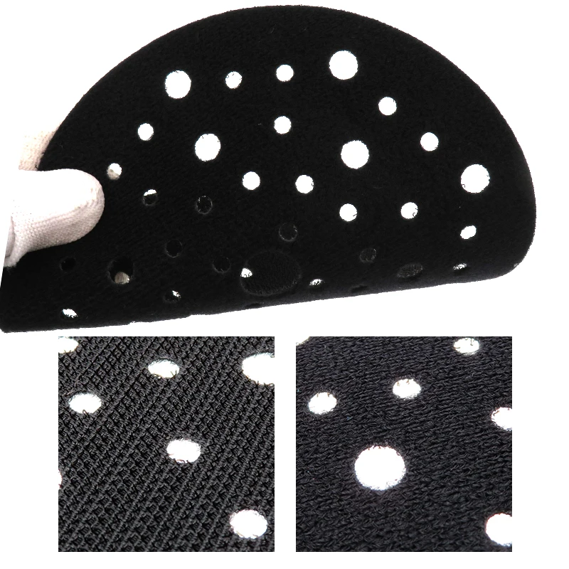 6 Inch 53-Hole Interface Pad Protection Disc Black Power Tool Accessories for Sander Polishing & Grinding - Hook and Loop