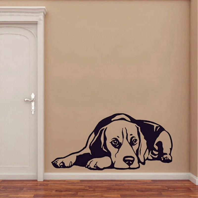 Dog Decal Beagle Recumbent Vinyl Wall Sticker Art Mural Dog Is Man's Most Loyal Partner