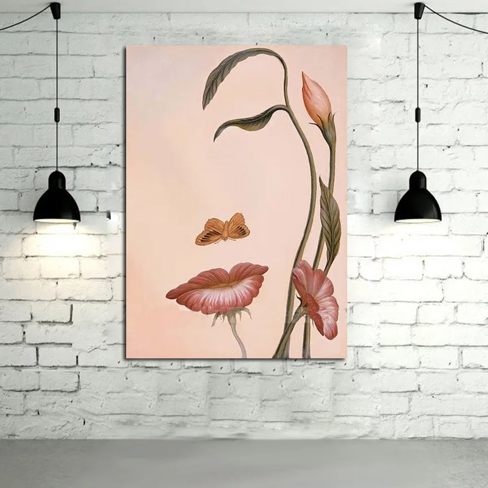 

Frameless 100% Handpainted High Quality Hang Pictures Modern Wall Art On Canvas Oil Painting Flower GIrl For Room Decor