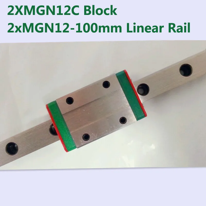 

MR12 12mm linear rail guide MGN12 length 100mm with mini MGN12C linear block carriage miniature linear motion guide way for cnc