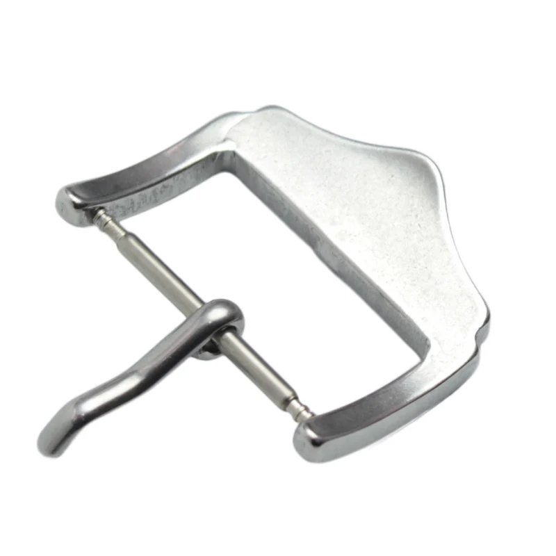 HENGRC 16 18 20 22mm Watch Buckle Silver Polished Stainless Steel Fashion Watchbands Strap Clasp Watch Accessories